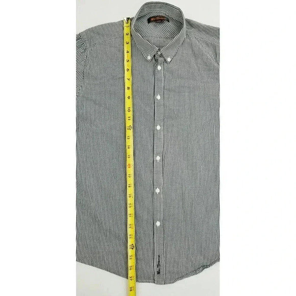 Ben Sherman Size Large Mens Button Down Embroidered Logo Long check Sleeve Shirt - Picture 9 of 11
